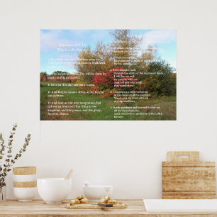 Schrift Sjabloon, Psalm 23, Het Onze Vader Poster
