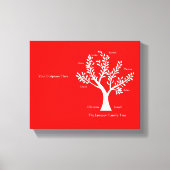 Schrift stamboom canvas Print, rood (Voorkant)