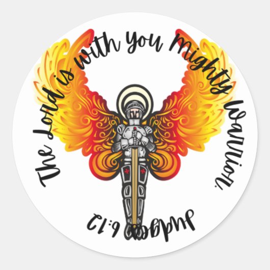 Schrift Sticker (Rechters 6:12) (Voorkant)