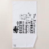 Schrift strandlaken Vaderdag spreekwoorden 20:7 (Voorkant)