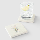 Schrift-thema Christmas Stone Onderzetter (Zijkant)