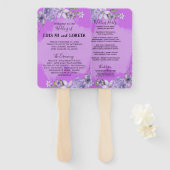 Schrift Trouwprogramma Hand Fan Handwaaier (Voorkant en achterkant)