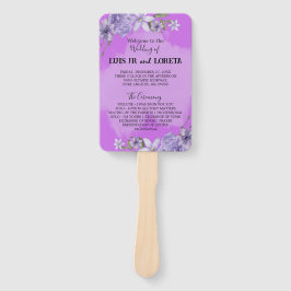 Schrift Trouwprogramma Hand Fan Handwaaier