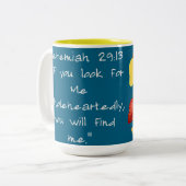 Schrift Tweekleurige Koffiemok (Voorkant links)