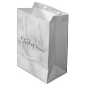 Schrift van het Elegant Marble Medium Cadeauzakje (Voorkant Gekanteld)
