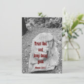 Schrift van het Flat Wenskaart van de Aanmoediging (Staand voorkant)