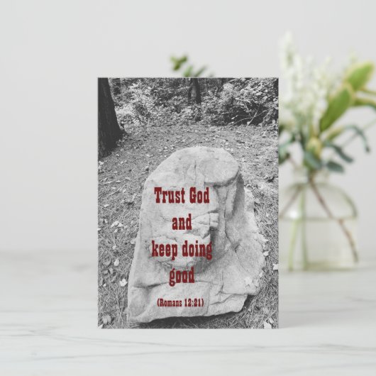 Schrift van het Flat Wenskaart van de Aanmoediging (Staand voorkant)