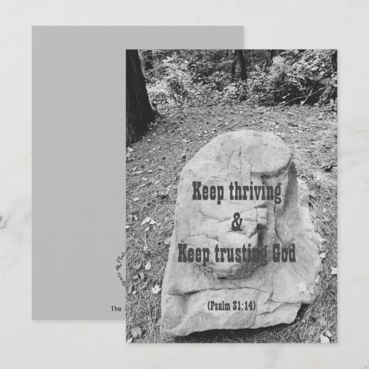 Schrift van het Flat Wenskaart van de Aanmoediging (Voorkant / Achterkant)