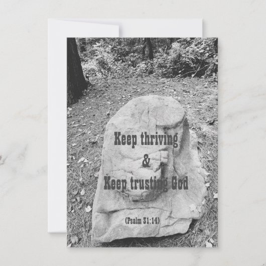 Schrift van het Flat Wenskaart van de Aanmoediging (Voorkant)