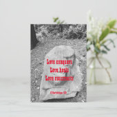 Schrift van het Flat Wenskaart van de Aanmoediging (Staand voorkant)