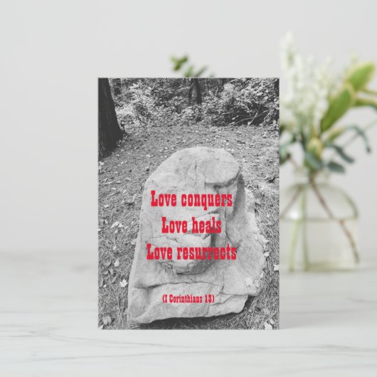 Schrift van het Flat Wenskaart van de Aanmoediging (Staand voorkant)