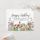 Schrift Verjaardag Wenskaart Spreuken 9:11 Kaart (Voorkant / Achterkant in situ)