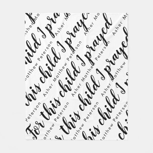 Schrift Verse persoonlijke Baby tapeland Fleece Deken (Voorkant)