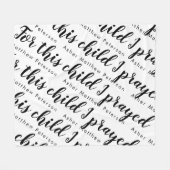 Schrift Verse persoonlijke Baby tapeland Fleece Deken (Voorkant (Horizontaal))