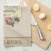 Schrift Verse Roses Floral Religious Theedoek (Quarter Fold)