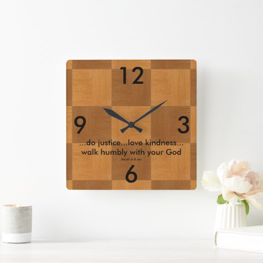 Schrift Vierkante Klok (Huis)