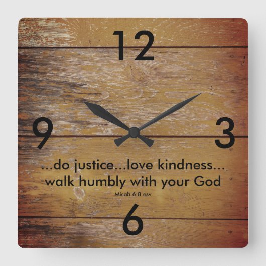 Schrift Vierkante Klok (Voorkant)