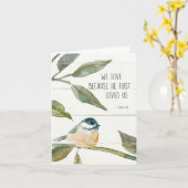 Schrift Vogels Jubileum Kaart (Gele Bloem)