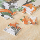 Schrift voor Cute Woodland Animals Jigzaag Puzzle Legpuzzel (Zijkant)