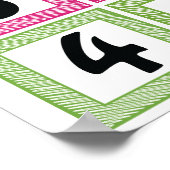 Schrift voor klaslokaalleraar lawaai-O-meter Poster (Hoek)