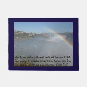 Schrift voor regenboogschoorschroefdop deurmat