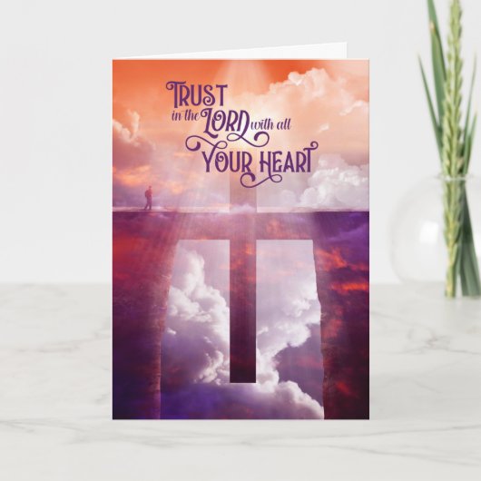 Schrift voor religieuze aanmoediging van werkwoord kaart (Voorkant)