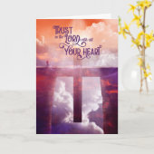 Schrift voor religieuze aanmoediging van werkwoord kaart (Gele Bloem)