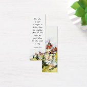 Schrift Waterverf Bijbel Citaat Stad Bladwijzer Mini Visitekaartjes (Bureau)