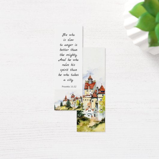 Schrift Waterverf Bijbel Citaat Stad Bladwijzer Mini Visitekaartjes (Bureau)