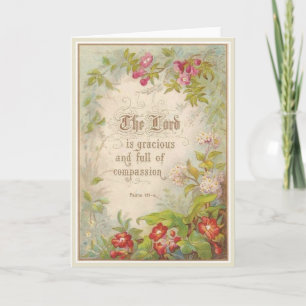 Schriftbloemen groen Antiek Kaart