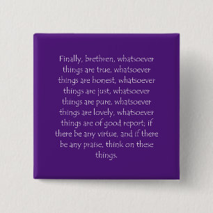 Schriftcitaat Filippenzen 4 8 Vierkante Button 5,1 Cm