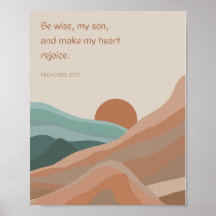 Schriftcitaat Landschap Neutraal Boho Wall Art