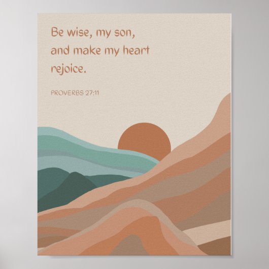 Schriftcitaat Landschap Neutraal Boho Wall Art Poster (Voorkant)