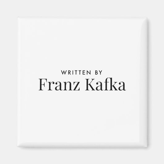 Schriftelijk door Franz Kafka Magneet (Voorkant)