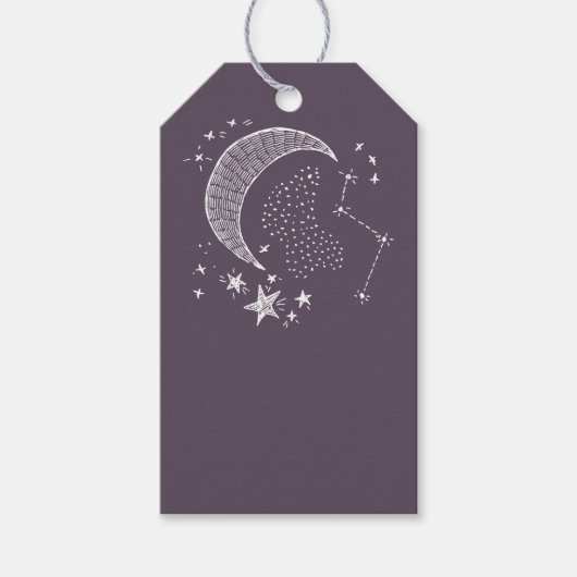 Schriftelijk in de Stars Constellation Cadeaulabel (Voorkant)