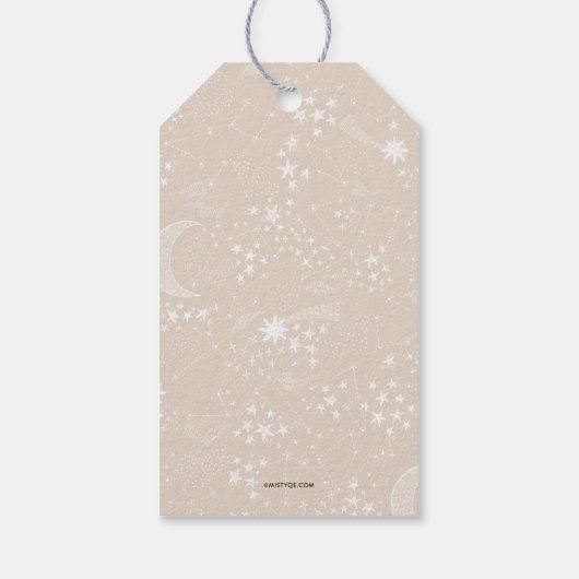 Schriftelijk in de Stars Constellation Cadeaulabel (Achterkant)