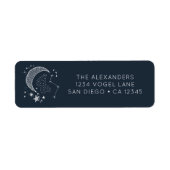 Schriftelijk in de Stars Constellation Etiket (Voorkant)