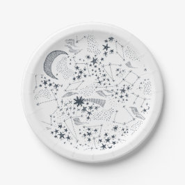 Schriftelijk in de Stars Constellation Papieren Bordje