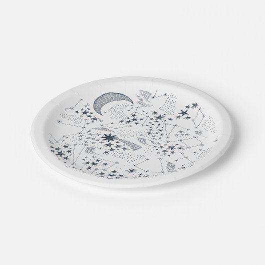 Schriftelijk in de Stars Constellation Papieren Bordje (Gekanteld)