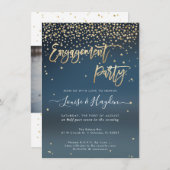Schriftelijk in de Stars Engagement Party Aankondiging (Voorkant / Achterkant)