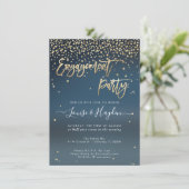 Schriftelijk in de Stars Engagement Party Aankondiging (Staand voorkant)