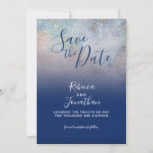 Schriftelijk in de sterrenzee Galaxy Save the Date Kaart (Voorkant)