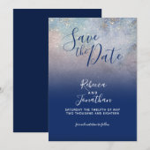 Schriftelijk in de sterrenzee Galaxy Save the Date Kaart (Voorkant / Achterkant)