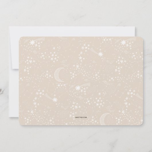 Schriftelijk in het Stars Gender Reopenbaart Baby  Kaart (Achterkant)