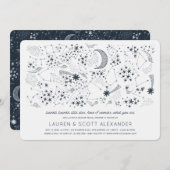 Schriftelijk in het Stars Gender Reopenbaart Baby Kaart (Voorkant / Achterkant)