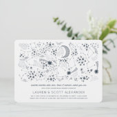 Schriftelijk in het Stars Gender Reopenbaart Baby Kaart (Staand voorkant)