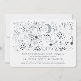 Schriftelijk in het Stars Gender Reopenbaart Baby  Kaart