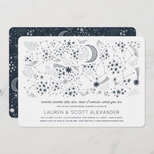 Schriftelijk in het Stars Gender Reopenbaart Baby  Kaart