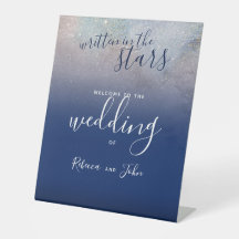 Schriftelijk in het Stars Navy Galaxy Wedding