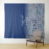 Schriftelijk in het Stars Navy Galaxy Wedding Wandkleed (In Situ (horizontaal))